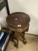 19TH CENTURY CHINESE WOODEN CARVED JARDINERE STAND 73CM