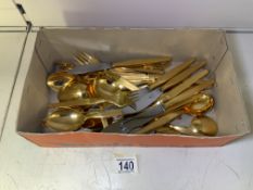 QUANTITY OF GILT SOLINGEN GERMANY CUTLERY