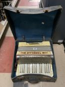CASED VINTAGE ACCORDIAN, (TONELLA) GERMANY