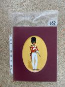 CHRISTOPHER COLLINS SIGNED WATERCOLOUR GRENADIER GUARD CIRCA 1854 20 X 25.5CM