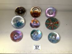 COLLECTION OF ART GLASS PAPERWEIGHTS, CAITHNESS, WEDGWOOD, AND MORE