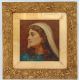 Helen Thornycroft watercolour and gouache portrait of a lady wearing a head cover in the original - Image 1 of 2