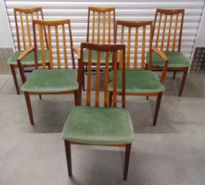 Six mid 20th century G-Plan dining chairs to include two carvers