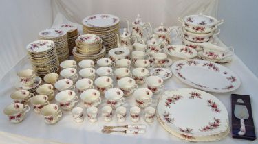 Royal Albert Lavender Rose dinner, tea and coffee service to include plates, bowls, cups, saucers,