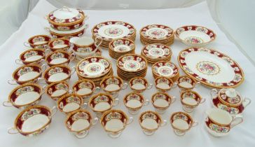 Royal Albert Lady Hamilton dinner, tea and coffee service for eight place settings to include