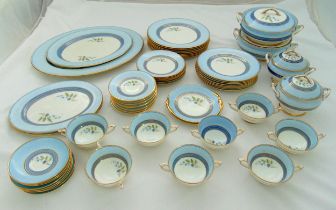 Paragon dinner service to include plates, soup bowls, serving dishes and platters (58)