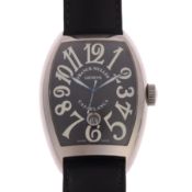 FRANCK MULLER - a stainless steel Casablanca automatic calendar wristwatch, ref. 8880 C DT, black