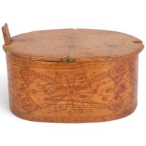 A 19th century Scandinavian bentwood box and cover, L37cm
