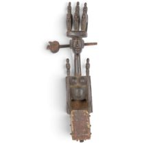 An Antique East India traditional Dhodro Banam (folk lute), H60cm