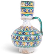 A Moroccan 19th century painted pottery vessel, H28cm