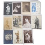 A collection of postcards (11, 8 signed) relating to Scottish Music Hall/Variety performers