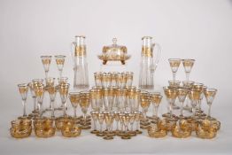 A set of glasses for twelve people