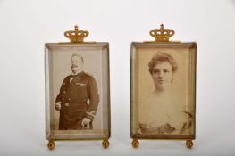 Portraits of King D. Carlos I (1863-1908) and Queen Dona Amélia (1865-1951) of Portugal