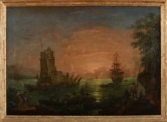 View of the Tower of Bélem with figures