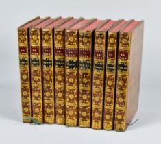 Alexander Pope (1688-1744) - The Complete Works of Alexander Pope, nine leather bound volumes with