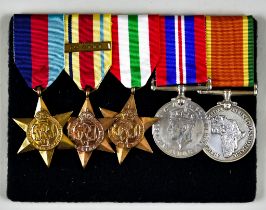 A Mounted Group of World War II Medals, comprising - 1939-1945 War Medal, the South African