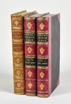 Thomas Bewick - "A History of British Birds", Newcastle, 1821, two three-quarter bound volumes and -