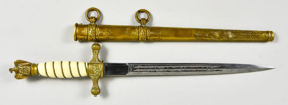 A German Kriegsmarine Naval Officer's Dress Dagger, bearing makers mark for Paul Weyersberg of