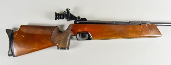 A .177 Calibre Air Rifle, by Feinwerkbau, model 300, 30ins barrel, dark wood stock, rubber butt pad,