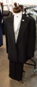 APPROX 33 BLACK DOUBLE-BREASTED JACKETS, SIZES 36-46, APPROX 33 BLACK TROUSERS, SIZES 28-40 AND