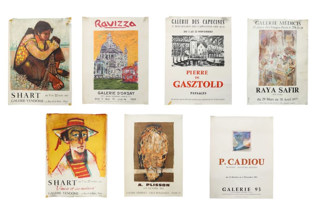 Exhibition posters: Galerie Vendome, d'Orsay, des Capucines, '93 etc. circa 1960's (7) - Image 1 of 8