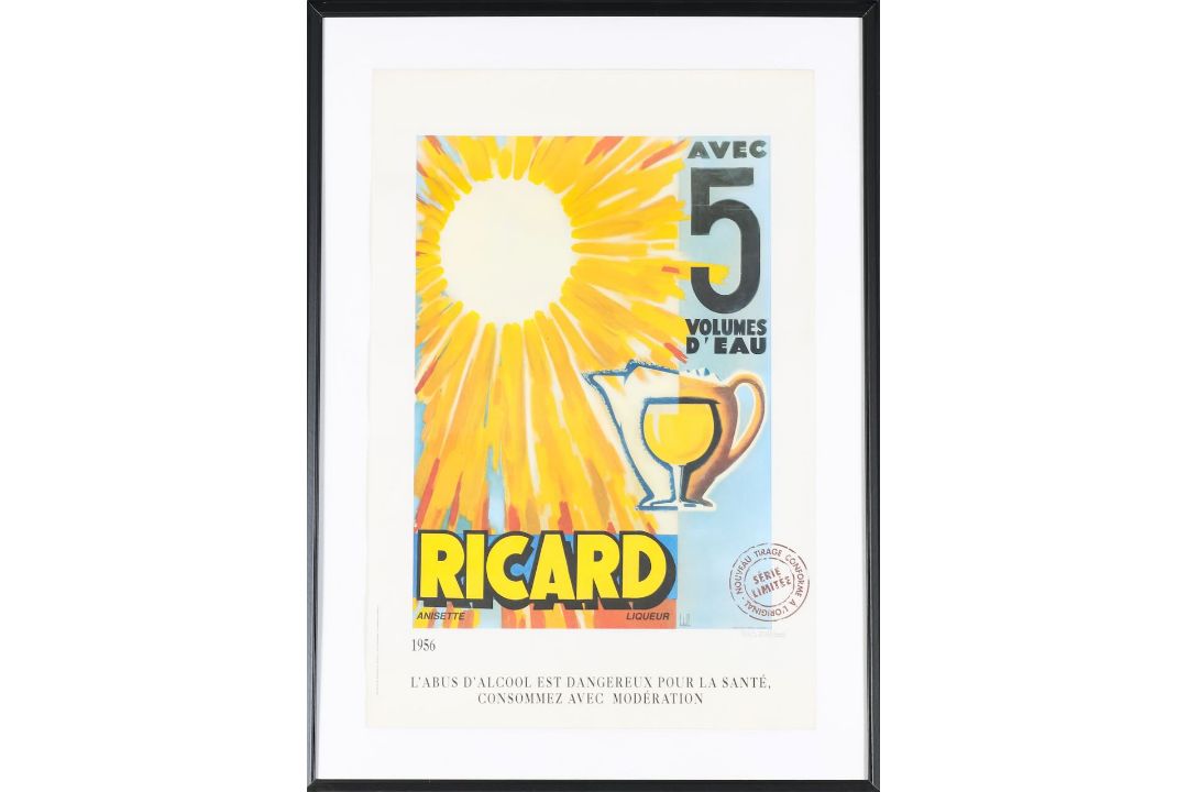 A collection of six French Ricard advertising posters, c.1950's - Image 5 of 7