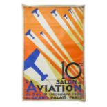 A reproduction French aviation poster
