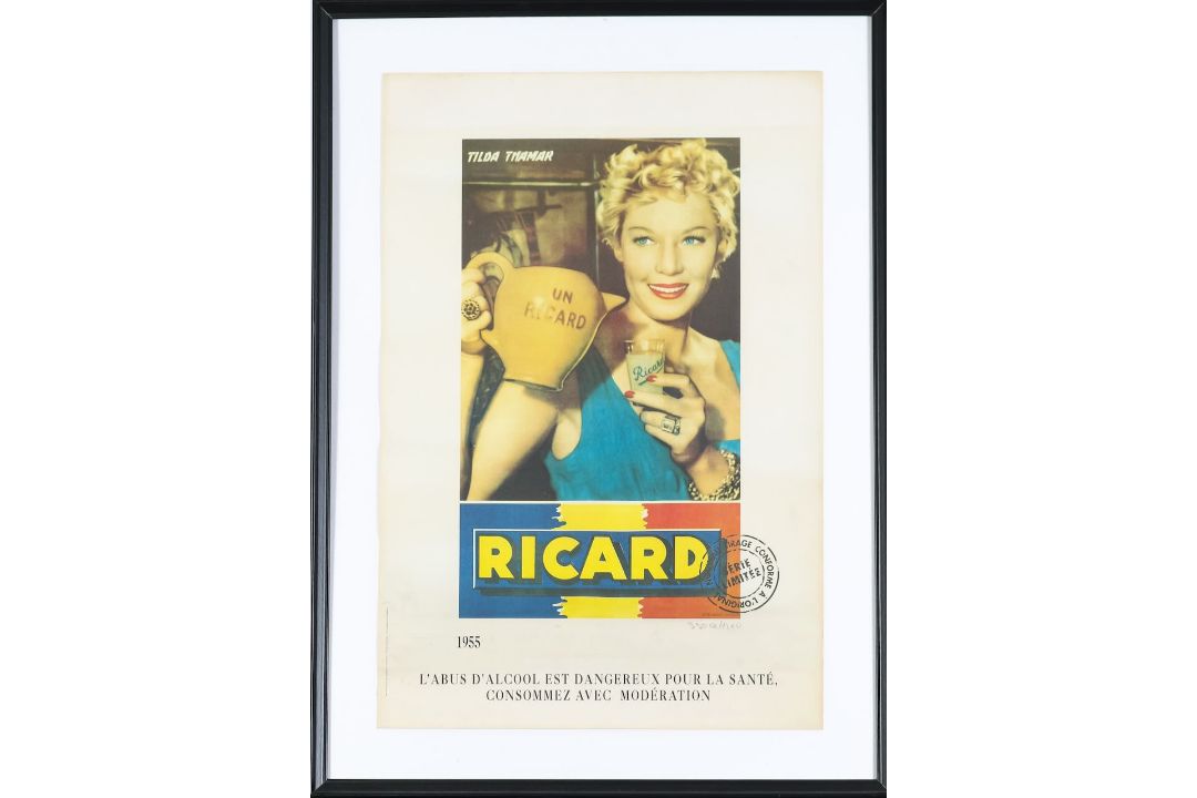 A collection of six French Ricard advertising posters, c.1950's - Image 2 of 7