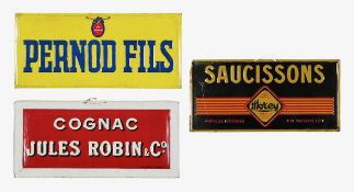 Vintage Pernod, Cognac & Saucissons signs (3)