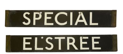 A London Underground Standard Tube Stock enamel cab destination