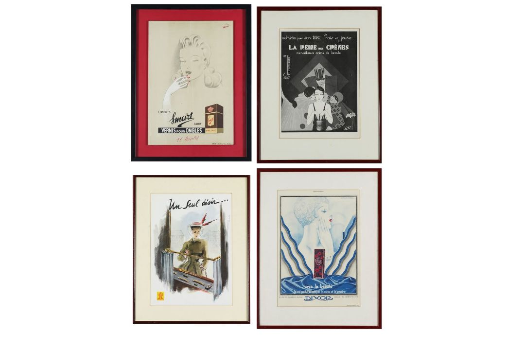 French mid 20th century beauty & cosmetic advertising prints (4) - Image 1 of 5