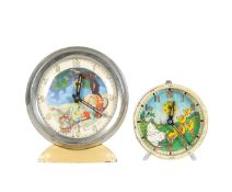 Two French 'Jaz' automaton nursery alarm clocks, circa 1950's (2)