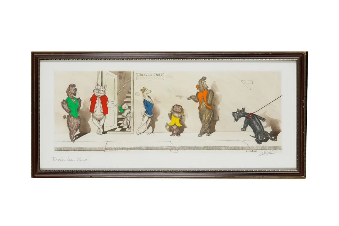 Boris O'Klein (French, 1893-1985) Dirty Dogs of Paris, with three by other artists (4) - Image 2 of 4