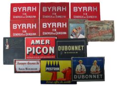 A collection of French drinks menu folders, and other ephemera (qty)