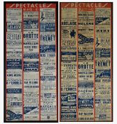 Two French Parisian 'Spectacles' theatre and music hall advertising posters (2)