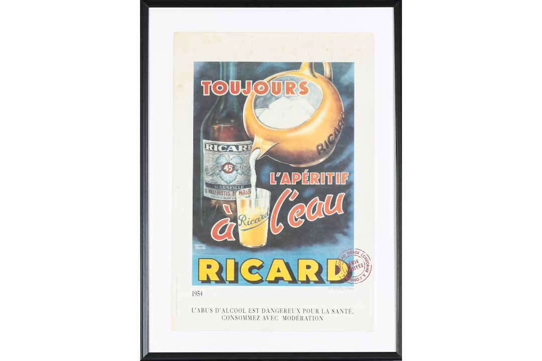 A collection of six French Ricard advertising posters, c.1950's - Image 6 of 7