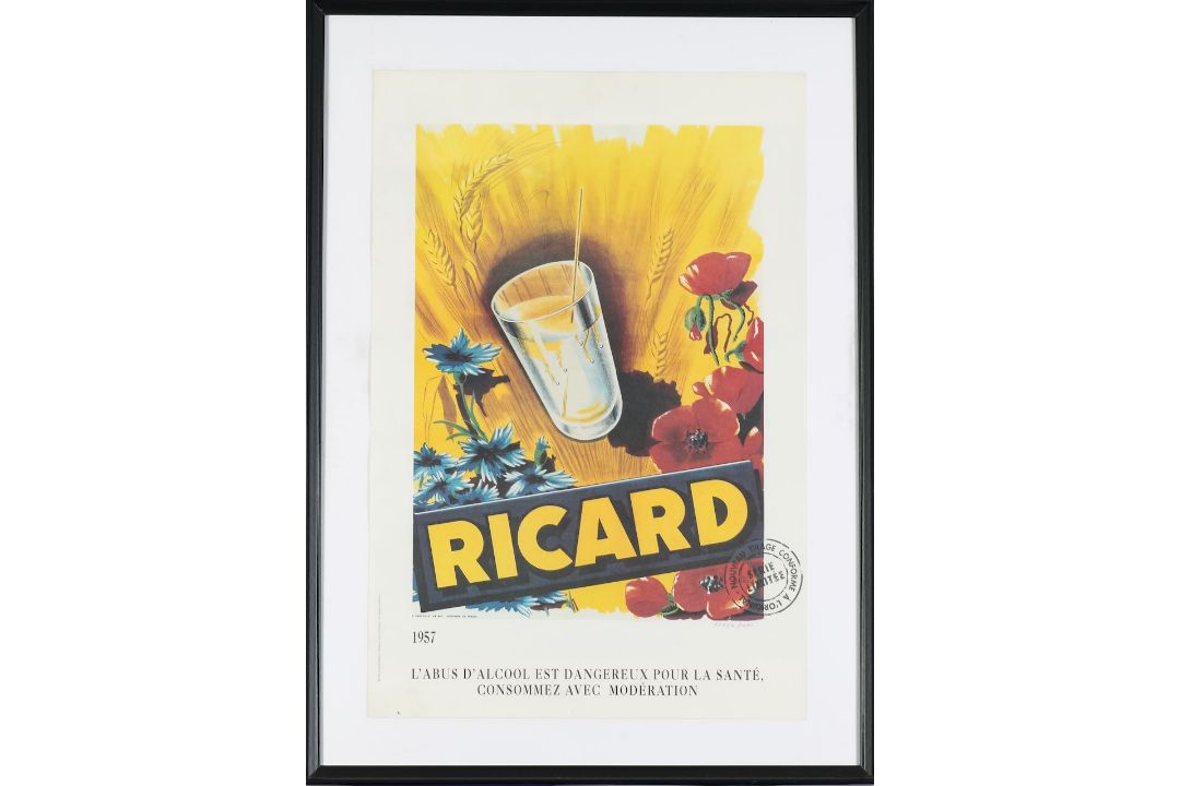 A collection of six French Ricard advertising posters, c.1950's - Image 7 of 7