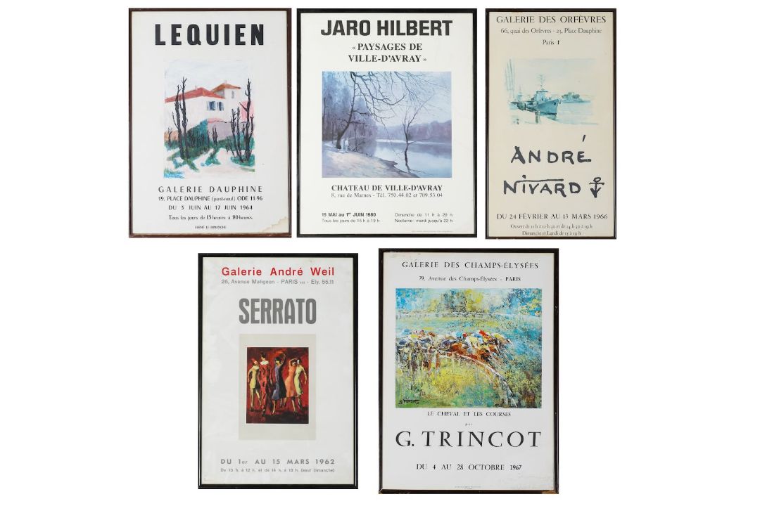 French gallery exhibition posters inc. Galerie Des Champs-Élysées - Image 1 of 6