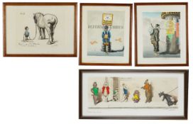 Boris O'Klein (French, 1893-1985) Dirty Dogs of Paris, with three by other artists (4)