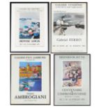 Exhibition posters: Galerie Paul Ambroise & P. Ambrogiani 1964 etc... (4)