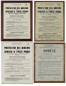 Four French Government issued licenced premises legal notices, various dates 20th century (4)