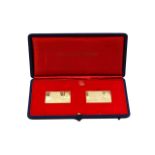 An 18ct gold limited edition Winston Churchill stamp set