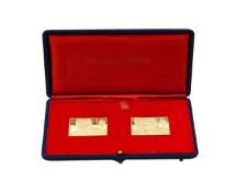 An 18ct gold limited edition Winston Churchill stamp set