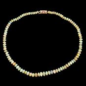 A graduated set of opal beads