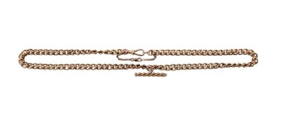 A 9ct gold Albert chain