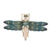 An A.J.Hedges and Co 14K opal, diamond and enamel brooch