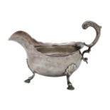 A George II silver sauceboat