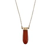 A amber pendant necklace