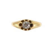 A diamond gypsy set ring