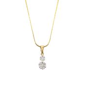 A diamond set cluster pendant
